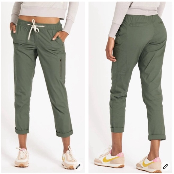 Vuori Pants - Vuori Cargo Pants Women Sz M Ripstop Army Green Mid Rise Slim Fit Gorp Core